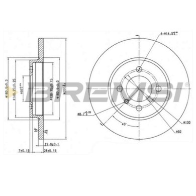 CD6062S.JPG Disco Freno Anteriore 92026400 Bmw 3 Pieno