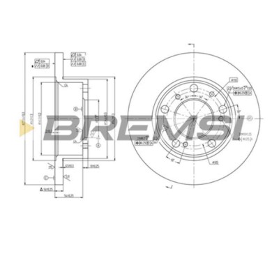 CD6063S.JPG Disco Freno Anteriore 92034400 Citroen C25 Autobus (280 290)