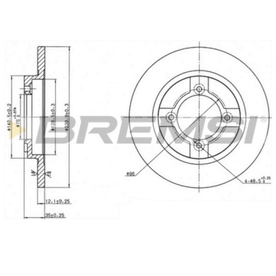 CD6064S.JPG Disco Freno Anteriore 92029300 Nissan Cherry Iii Sunny I Sunny I Coupé Sunny I Traveller Pieno