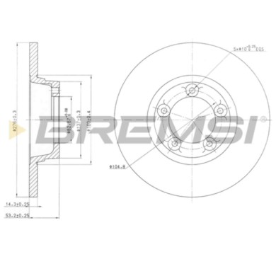 CD6065S.JPG Disco Freno Anteriore 08308910 Ldv 200 Furgonato Pieno