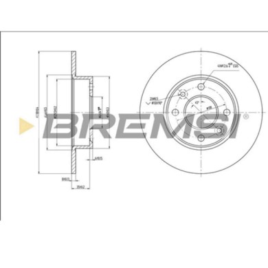 CD6070S.JPG Disco Freno Anteriore 92036000 Renault Super 5 Rapid Cassone/limousine Spaziosa Twingo I Clio I Pieno