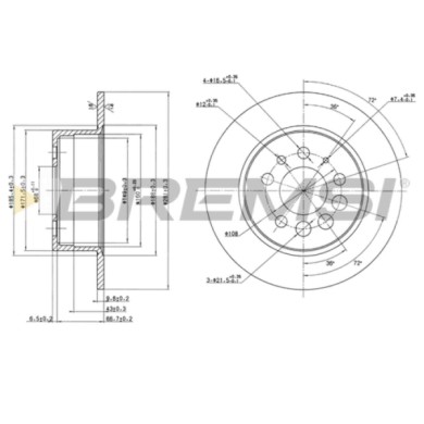 CD6080S.JPG Disco Freno Posteriore 92031400 Volvo 240 (p242 P244) Pieno