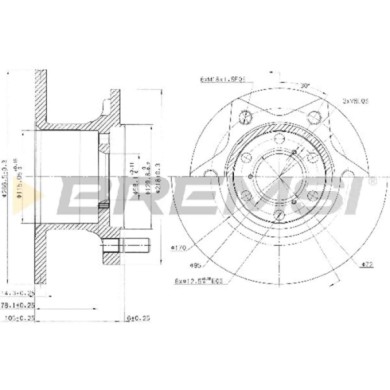CD6089S.JPG Disco Freno Anteriore 93019400 Alfa Romeo Ar 8 Furgonato (280) Pieno