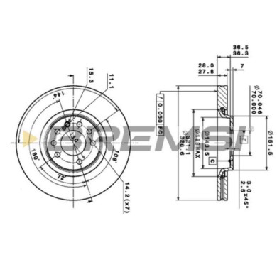 CD6104S.JPG Disco Freno Anteriore 92020800 Opel Corsa A Tr (s83) Pieno
