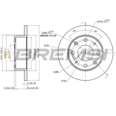 CD6106S.JPG Disco Freno Anteriore 92019700 Honda Civic I Hatchback (sb) Pieno