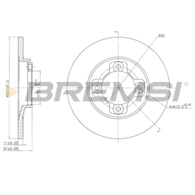 CD6113S.JPG Disco Freno Anteriore 92028200 Mazda 323 Ii 323 Ii Hatchback Pieno