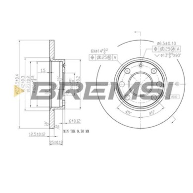 CD6116S.JPG Disco Freno Anteriore 92020900 Opel Ascona C (j82) Pieno
