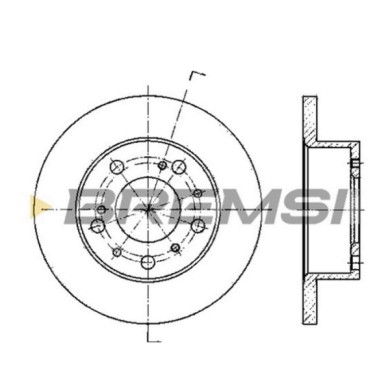 CD6117S.JPG Disco Freno Anteriore 92027100 Citroen C25 Autobus (280 290) Pieno