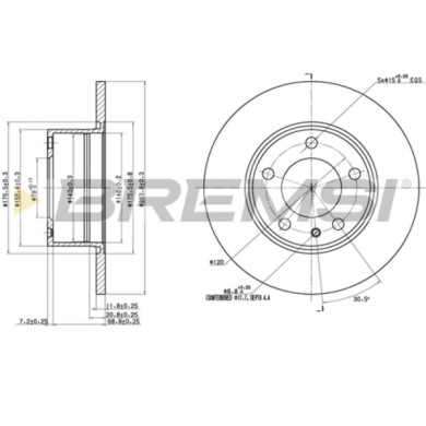 CD6119S.JPG Disco Freno Anteriore 92022200 Bmw 5 Pieno