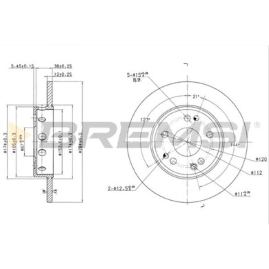 CD6124S.JPG Disco Freno Anteriore 92031800 Mercedes-benz Classe E Classe E T-model 124 Coupé 124 T-model 124 Tre Volumi Pieno