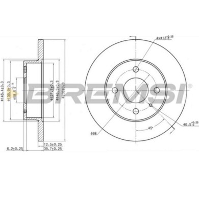 CD6127S.JPG Disco Freno Anteriore 92044000 Alfa Romeo 33 33 Sportwagon Arna Pieno