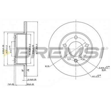 CD6131S.JPG Disco Freno Anteriore 92038000 Opel Omega A (v87) Pieno