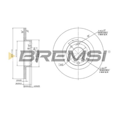 CD6141S.JPG Disco Freno Anteriore 92041500 Alfa Romeo 155 (167)