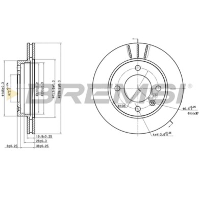 CD6145V.JPG Disco Freno Anteriore 92027200 Ford Fiesta I Fiesta Ii Ventilato