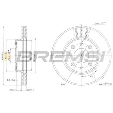 CD6148V.JPG Disco Freno Posteriore 92034300 Alfa Romeo 145 Fiat Uno Pieno