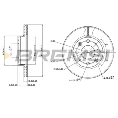 CD6152V.JPG Disco Freno Anteriore 92046500 Alfa Romeo 146 (930)
