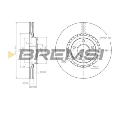 CD6156V.JPG Disco Freno Anteriore 92046800 Volvo 164 (164)