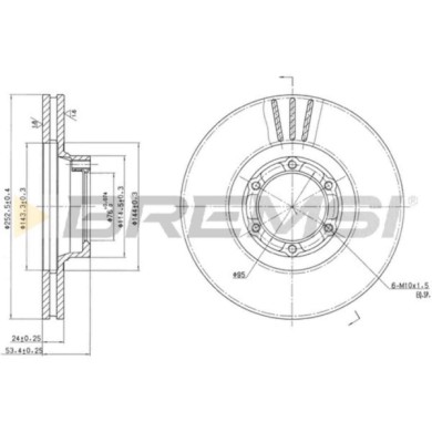 CD6160V.JPG Disco Freno Anteriore 92017200 Alfa Romeo 146 (930) Ventilato