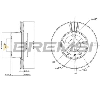 CD6166V.JPG Disco Freno Anteriore 92013800 Bmw 5 6 7 Ventilato