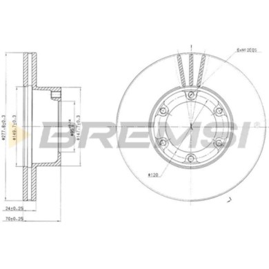 CD6172V.JPG Disco Freno Anteriore 92033100 Renault Master I Autobus Master I Furgonato Master I Pianale Piatto/telaio Ventilato