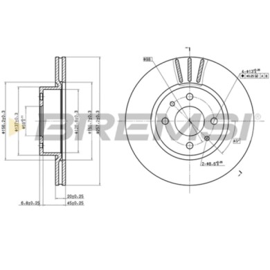 CD6176V.JPG Disco Freno Anteriore 92044200 Alfa Romeo 164 Lancia Delta I Thema Thema Sw Fiat Croma Ventilato
