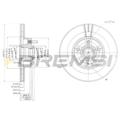 CD6177V.JPG Disco Freno Anteriore 92031300 Volvo 740 740 Kombi 760 760 Kombi Ventilato