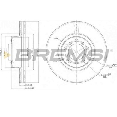 CD6185V.JPG Disco Freno Anteriore 92032500 Mercedes-benz Classe S Classe S Coupé Ventilato