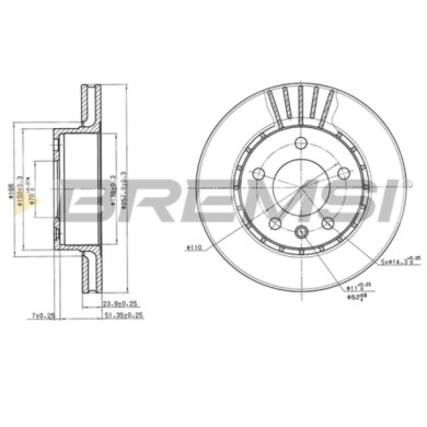 CD6188V.JPG Disco Freno Anteriore 92038100 Opel Omega A (v87)