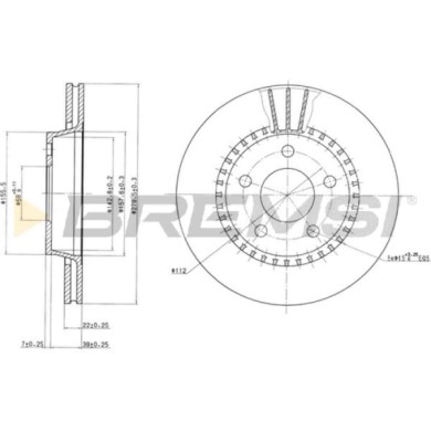 CD6190V.JPG Disco Freno Anteriore 92025800 Audi 100 100 Avant 200 200 Avant Quattro Mg Montego 437 615 30 A Ventilato