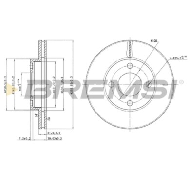 CD6193V.JPG Disco Freno Anteriore 92026000 Audi 100 100 Avant 80 90 Ventilato