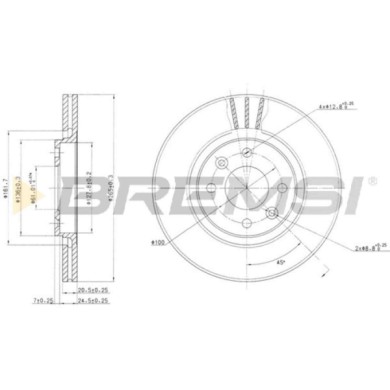 CD6199V.JPG Disco Freno Anteriore 92049400 Renault 21 21 Station Wagon 21 Tre Volumi Ventilato