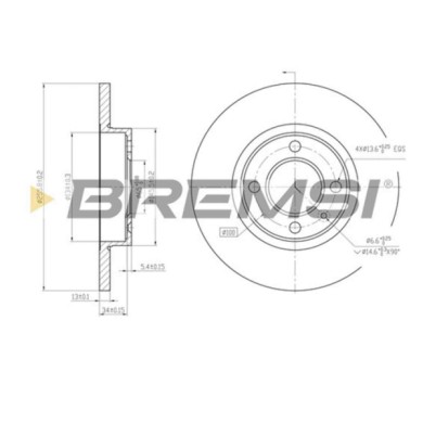 CD6205S.JPG Disco Freno Anteriore 92041700 Volkswagen Passat B3/b4 (3a2 35i)