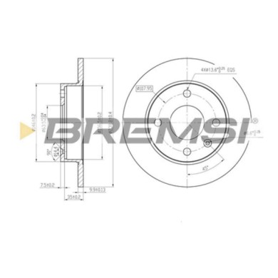 CD6208S.JPG Disco Freno Anteriore 92050900 Ford Fiesta Iii (gfj) Pieno