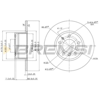 CD6210S.JPG Disco Freno Anteriore 92042100 Bmw 5 5 Touring Pieno