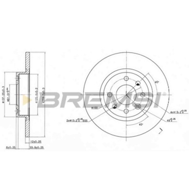 CD6213S.JPG Disco Freno Anteriore 92050600 Volvo 440 K 460 L 480 E Pieno