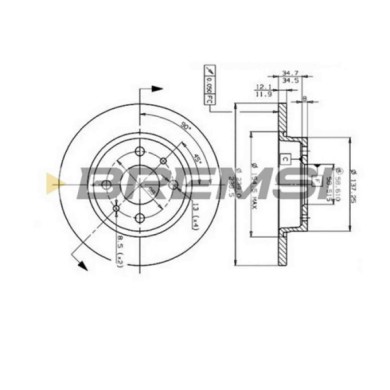 CD6215S.JPG Disco Freno Anteriore 92039100 Lada Samara (2108 2109 2113 2114) Pieno