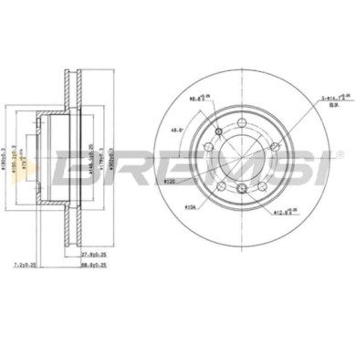 CD6222V.JPG Disco Freno Anteriore 92042400 Bmw 5 5 Touring 7 Ventilato