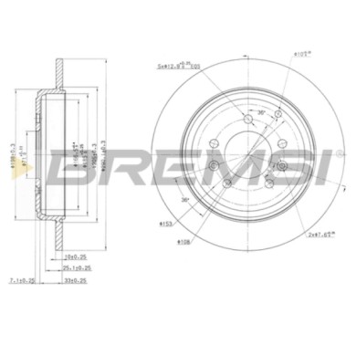 CD6245S.JPG Disco Freno Posteriore 92054800 Peugeot 605 Pieno