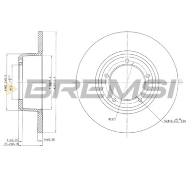 CD6246S.JPG Disco Freno Anteriore 92040600 Land Rover 110/127 (ldh)