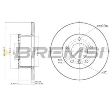 CD6250S.JPG Disco Freno Anteriore 92020300 Mercedes-benz Classe G Classe G Cabrio Puch G-modell Pieno
