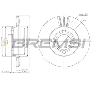CD6256V.JPG Disco Freno Anteriore 92026200 Audi 80 90 Coupé Nero