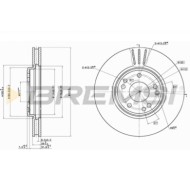 CD6268V.JPG Disco Freno Anteriore 92057900 Mercedes-benz 190 Sl 124 Tre Volumi Ventilato