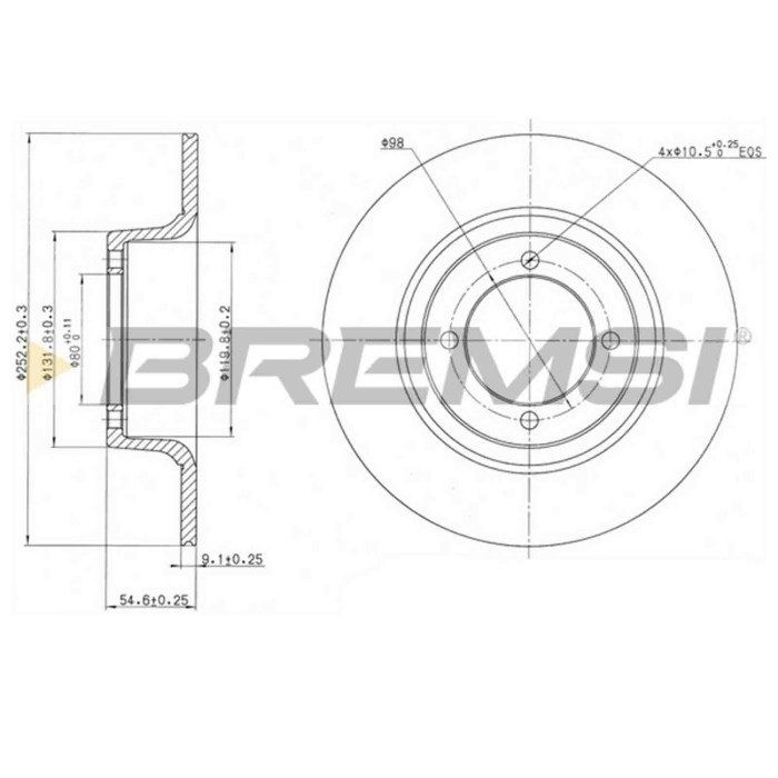 CD6274S.JPG Disco Freno Anteriore 98200 Skoda 100 105,120 110 Coupé 110 130 Rapid Pieno