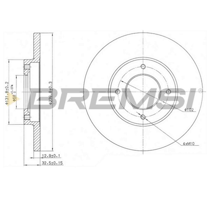 CD6282S.JPG Disco Freno Anteriore 08496720 Austin Maestro Mg Maestro Rover Maestro 2 Volumi/coda Spiovente Pieno