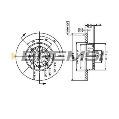 CD6285S.JPG Disco Freno Anteriore 92070500 Rover 2000-3500 200 2 Volumi/coda Spiovente 200 Cabriolet 400 Pieno