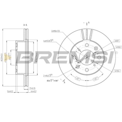CD6289V.JPG Disco Freno Anteriore 92028000 Honda Accord I Hatchback (sj Sy) Ventilato
