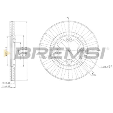 CD6291V.JPG Disco Freno Anteriore 98200 Nissan Bluebird (910) Ventilato