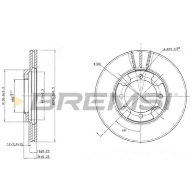 CD6293V.JPG Disco Freno Anteriore 92034700 Mitsubishi Colt I (a15a) Ventilato