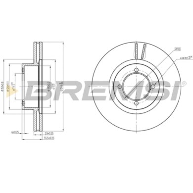 CD6305V.JPG Disco Freno Anteriore 92035700 Opel Rekord E Rekord E Station Wagon Vauxhall Carlton Mk Ii Station Wagon Ventilato