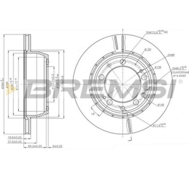 CD6314V.JPG Disco Freno Posteriore 92021200 Porsche 924 928 944 Ventilato